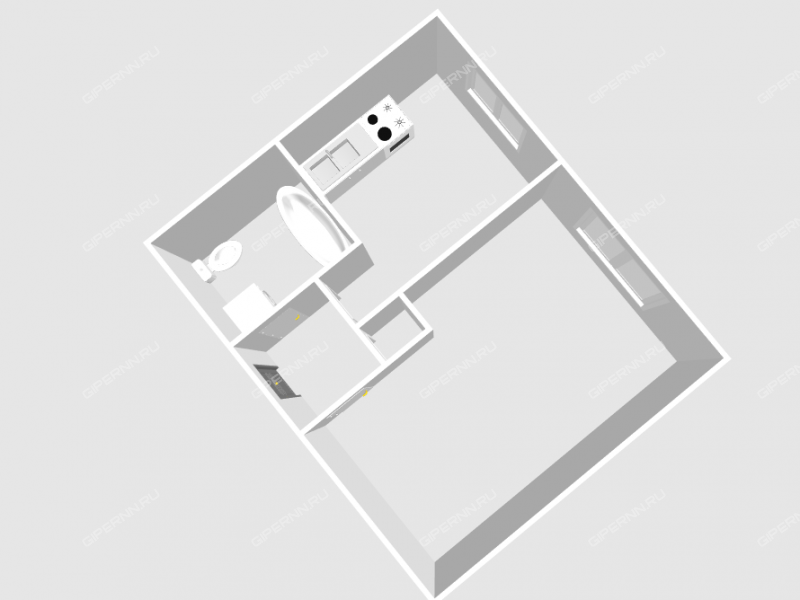 однокомнатная квартира на улице Бурденко дом 14а