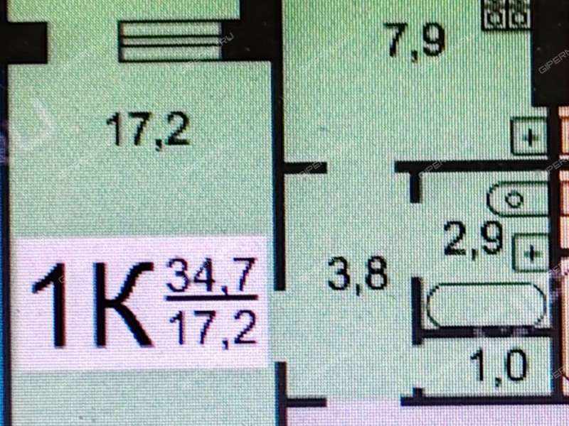однокомнатная квартира на улице Баумана дом 64 к1