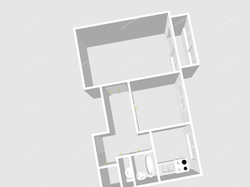 двухкомнатная квартира на улице Дьяконова дом 18