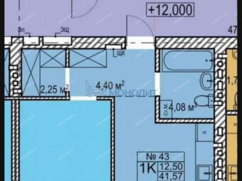 однокомнатная квартира в Сивашском переулке дом 4