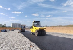 Укладка асфальта началась на дублере проспекта Гагарина в Нижнем Новгороде