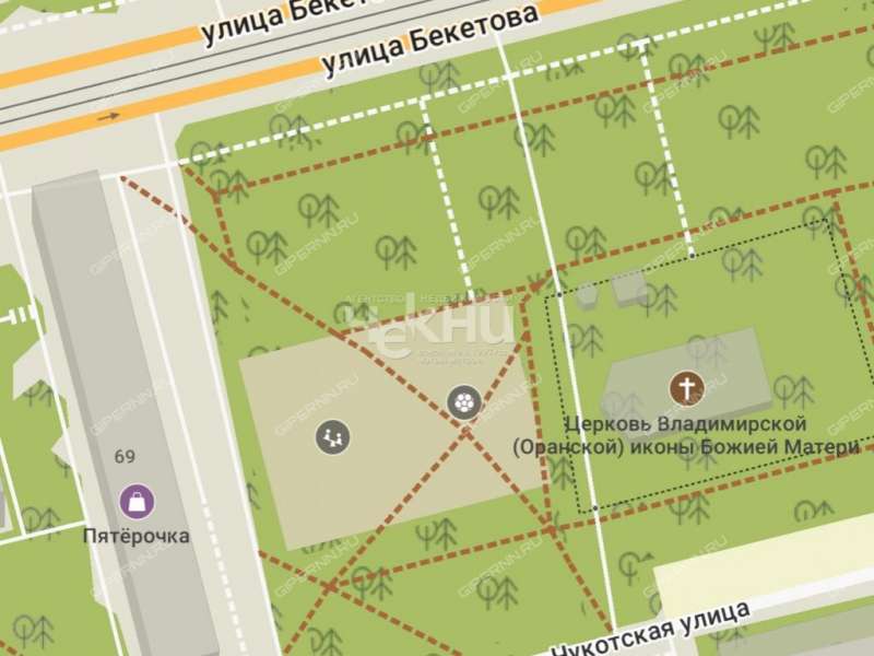 двухкомнатная квартира на улице Бекетова дом 69