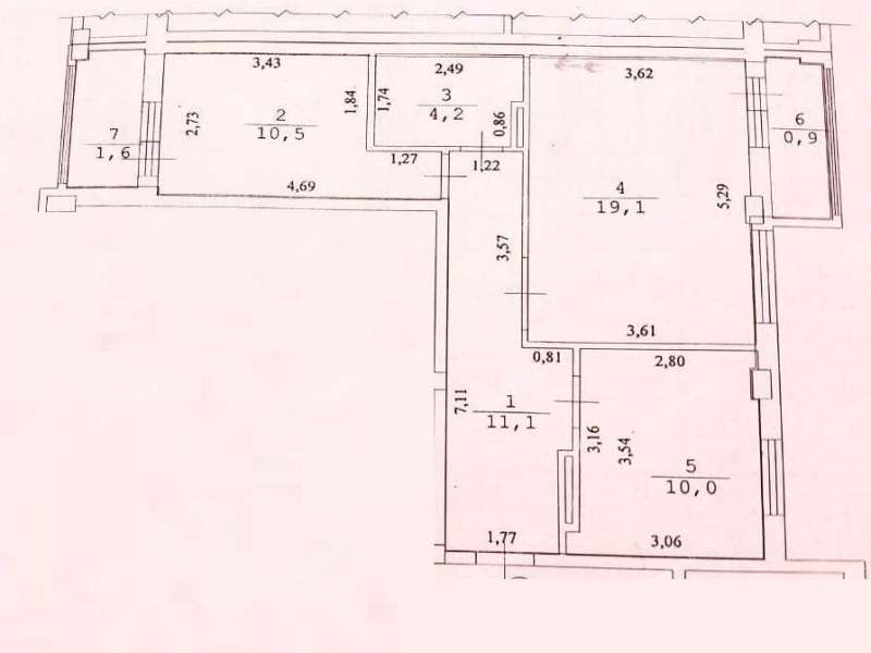 двухкомнатная квартира на проспекте Гагарина дом 101 к5