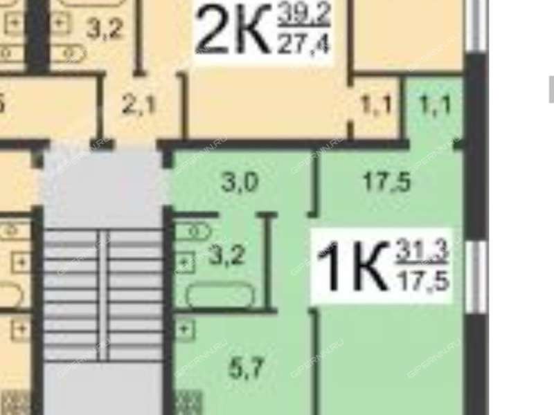 однокомнатная квартира на улице Героя Советского Союза Прыгунова дом 6