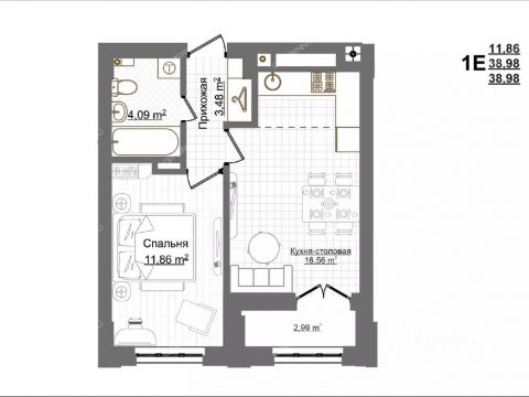 1-komnatnaya-ul-mendeleeva-d-14 фото