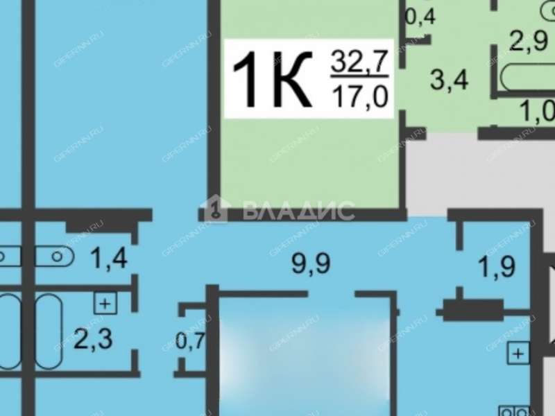 трёхкомнатная квартира на 8 посёлок Дружный