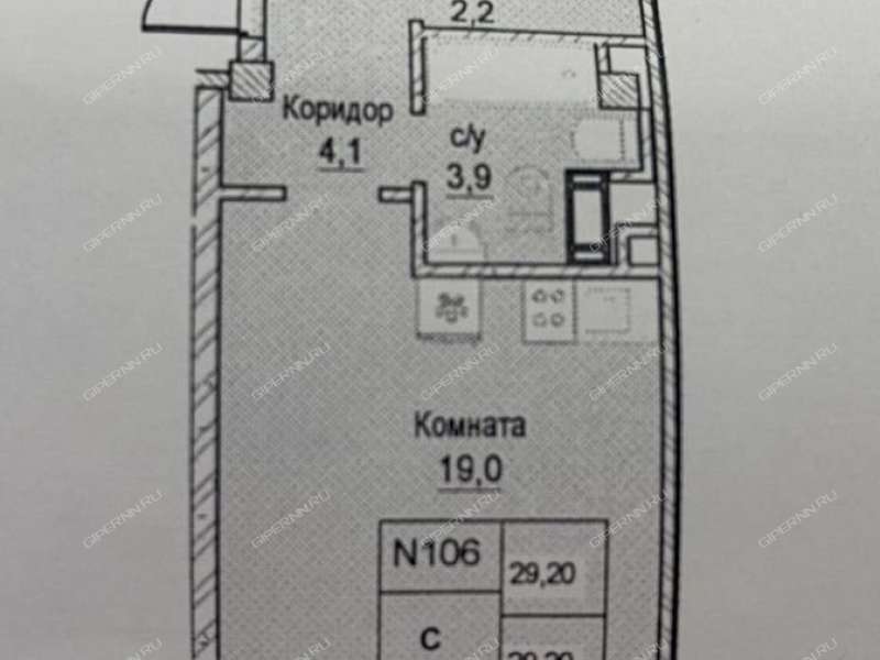 квартира-студия на улице Июльских Дней дом 11