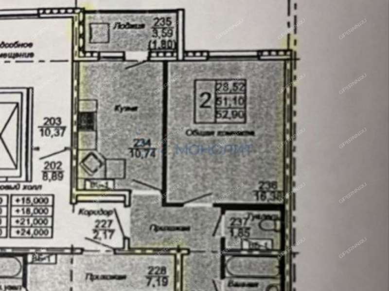 двухкомнатная квартира на Вязниковской улице дом 40