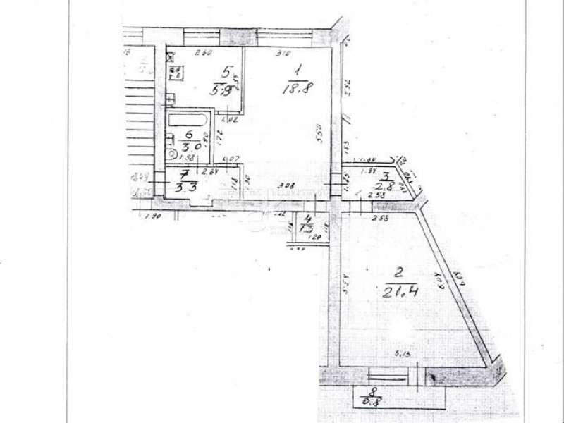двухкомнатная квартира на улице Ярошенко дом 17
