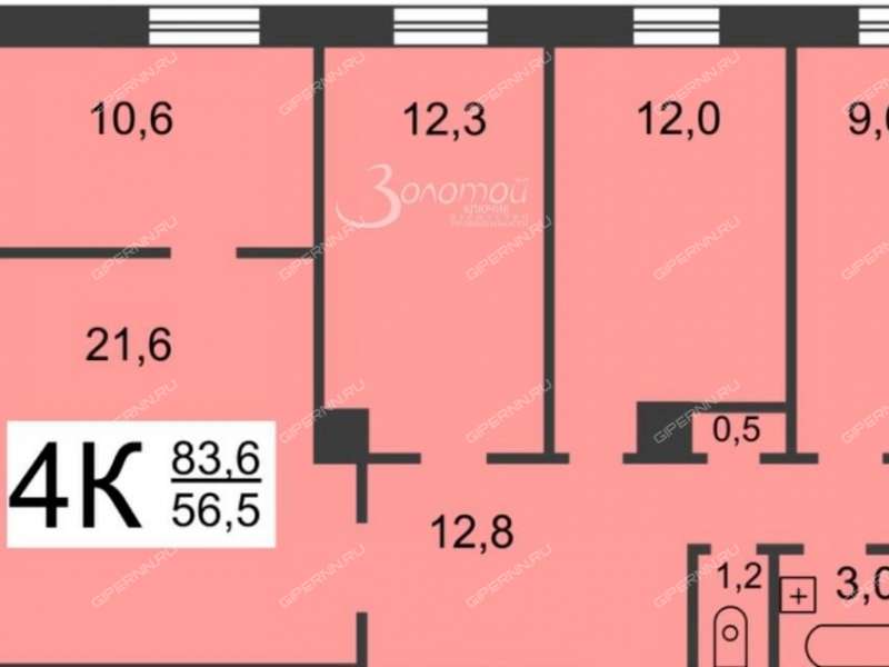 четырёхкомнатная квартира на Большой Покровской улице дом 35А