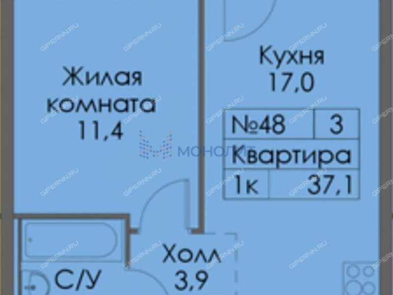 однокомнатная квартира на улице Небесная дом 3 деревня Утечино