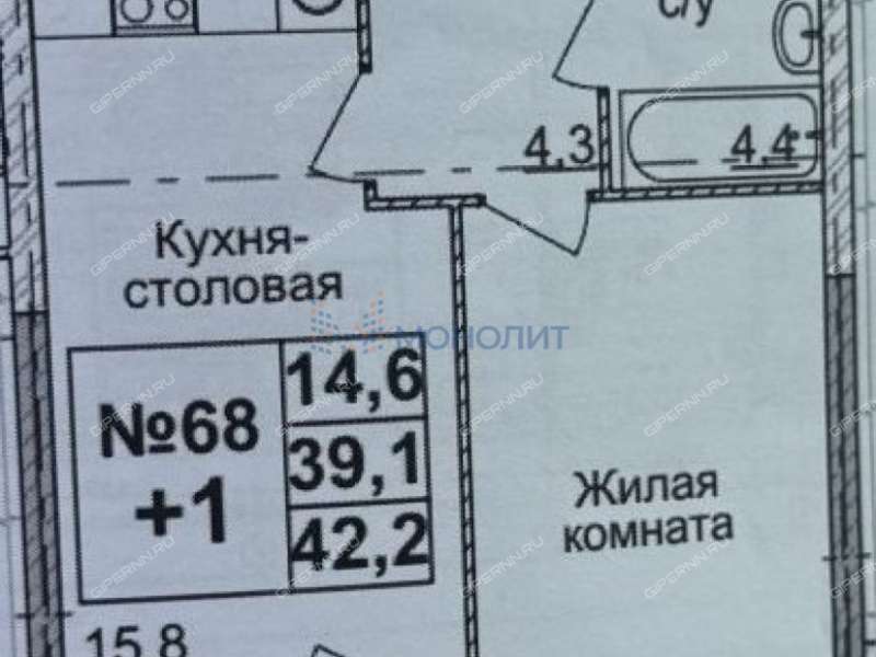 однокомнатная квартира на улице Родионова дом 31