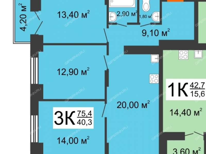 трёхкомнатная квартира на Русской улице улице дом 15 деревня Анкудиновка