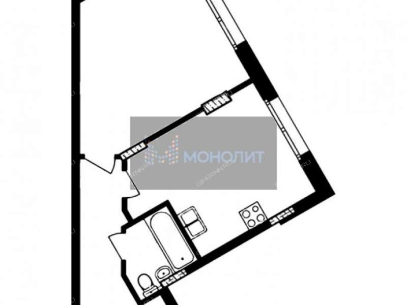однокомнатная квартира на улице Владимира Высоцкого дом 1