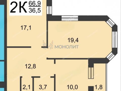 2-komnatnaya-prosp-molodezhnyy-d-33 фото