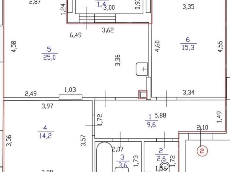 двухкомнатная квартира на улице Академика Чазова дом 2